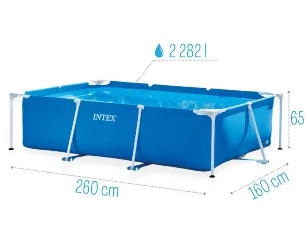 Каркасний басейн 260x160x65 2282л Intex прямокутний Каркасний басейн 260x160x65 2282л Intex прямокутний - Зображення 7