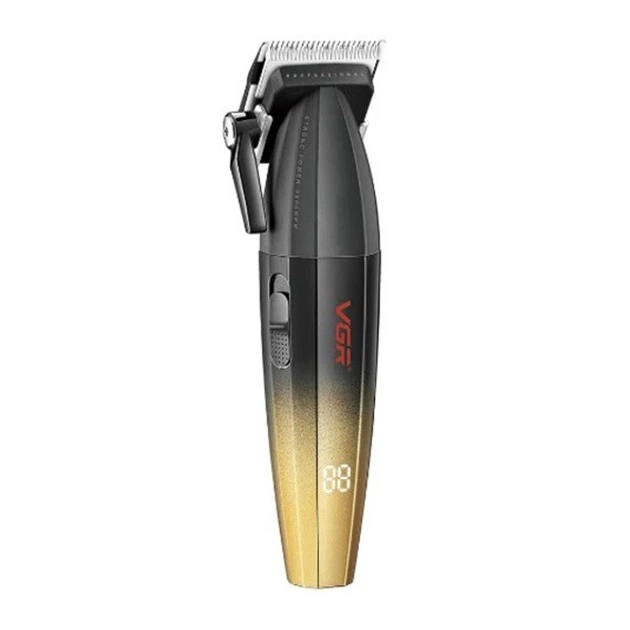 Акумуляторна машинка VGR V-003 GOLD, 6 насадок, TURBO режим 9000 RPM