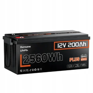 Lifepo4 12V/200Ah 250A BMS акумулятор Humsienk 2560 Вт*год, 250A BMS для систем резервного живлення
