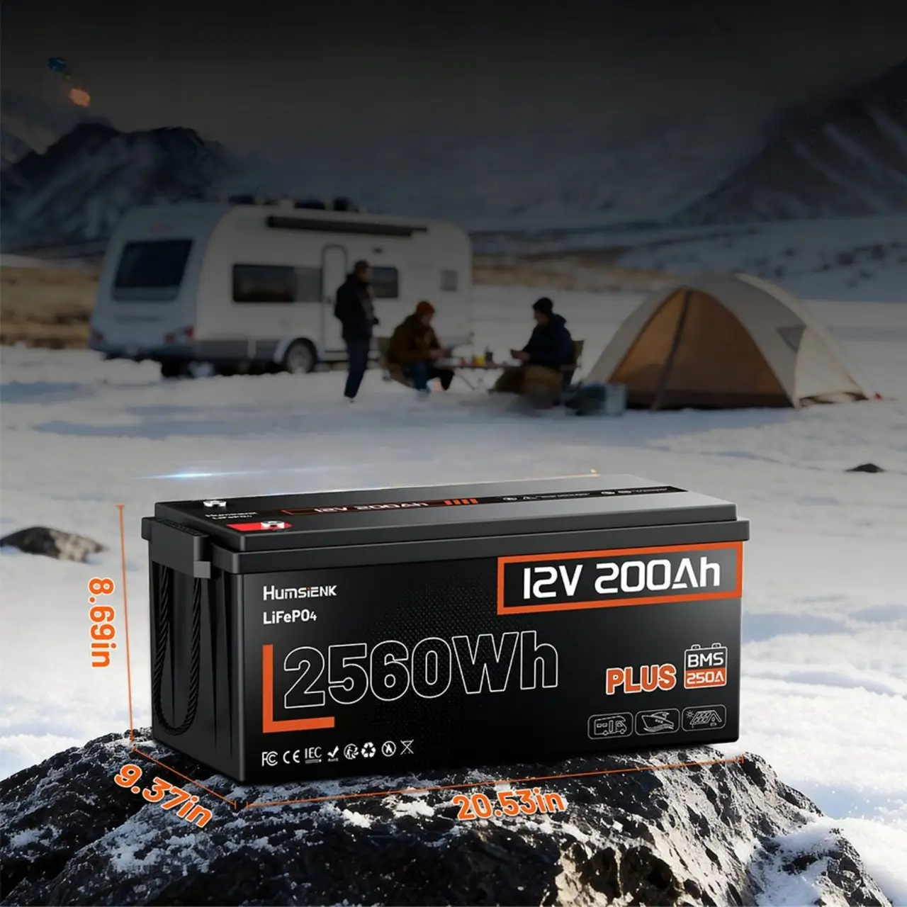 Lifepo4 12V/200Ah 250A BMS акумулятор Humsienk 2560 Вт*год, 250A BMS для систем резервного живлення Lifepo4 12V/200Ah 250A BMS акумулятор Humsienk 2560 Вт*год, 250A BMS для систем резервного живлення - Зображення 4