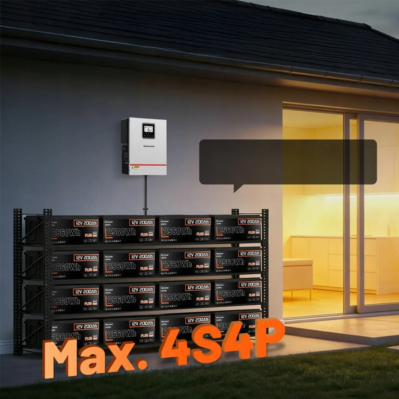 Lifepo4 12V/200Ah 250A BMS акумулятор Humsienk 2560 Вт*год, 250A BMS для систем резервного живлення Lifepo4 12V/200Ah 250A BMS акумулятор Humsienk 2560 Вт*год, 250A BMS для систем резервного живлення - Зображення 3