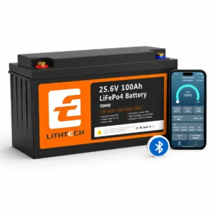 LiFePO4 24V 100Ah Акумулятор Lithtech з Bluetooth 2560Wh, 100A, BMS
