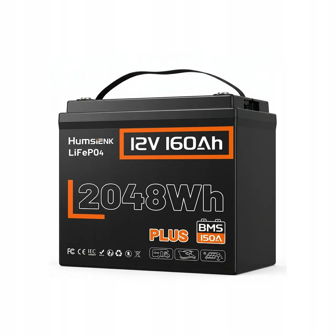 LiFePO4 12V/160Ah 150A BMS акумулятор Humsienk 2048 Вт*год для систем резервного живлення LiFePO4 12V/160Ah 150A BMS акумулятор Humsienk 2048 Вт*год для систем резервного живлення