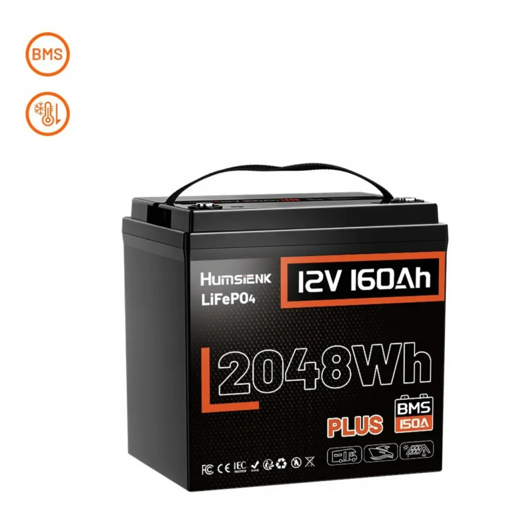 LiFePO4 12V/160Ah 150A BMS акумулятор Humsienk 2048 Вт*год для систем резервного живлення