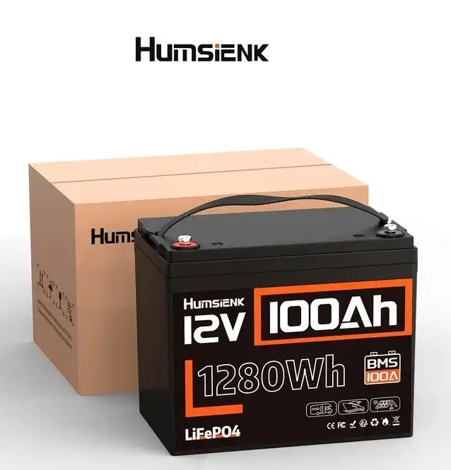 LiFePO4 12V/100Ah Акумулятор Humsienk з BMS для систем резервного живлення