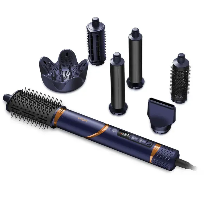 Фен-стайлер VGR 7 в 1 V-477 DARK BLUE, Professional, 7 насадок, 1400 Вт