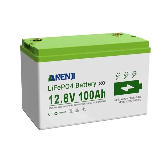 Акумулятор LiFePO4 ANENJI 12V 100Ah з Bluetooth 6000+ циклів Акумулятор LiFePO4 ANENJI 12V 100Ah з Bluetooth 6000+ циклів - Зображення 2