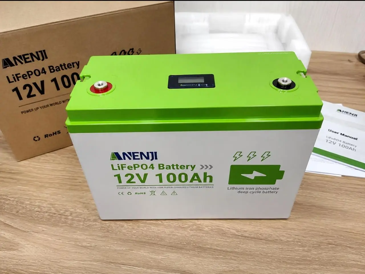 Акумулятор LiFePO4 ANENJI 12V 100Ah з Bluetooth 6000+ циклів Акумулятор LiFePO4 ANENJI 12V 100Ah з Bluetooth 6000+ циклів - Зображення 4