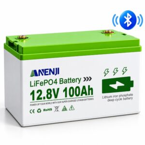 Акумулятор LiFePO4 ANENJI 12V 100Ah з Bluetooth 6000+ циклів